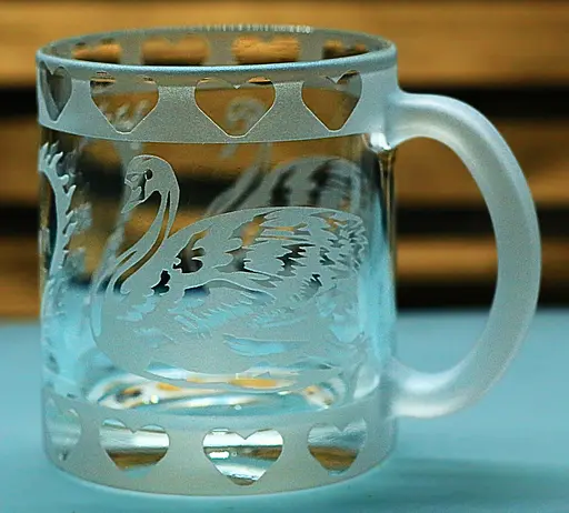 Парні чашки 320 мл Лебеді з гравіюванням кухоль для закоханих  Подарунок на весілля річницю для коханих - фото 5
