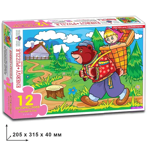 Дитячі пазли Маша і ведмідь 82067 на 12 деталей