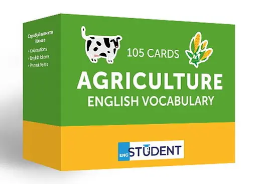 Настільна гра English Student Картки для вивчення англійської мови English Student Agriculture English Vocabulary (укр.) (591225964)