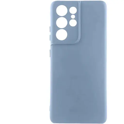 Чехол TPU GETMAN Liquid Silk Full Camera для Samsung Galaxy S22 Ultra Голубой / Lilac Blue