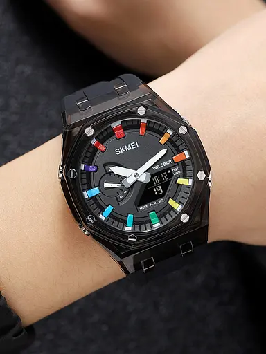 Годинник наручний 2100BKBK Black-Black Skmei acs0030292 - фото 3