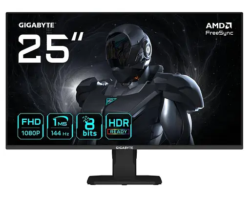 Монитор Gigabyte 2‎4.5” GS25F14 Gaming Monitor FHD IPS 144Hz (GS25F14 Gaming Monitor) - фото 1