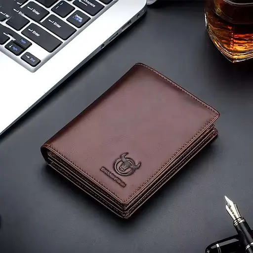 Мужской кожаный кошелек BULL 12х9.5х2.5 см acs0029248 - фото 7