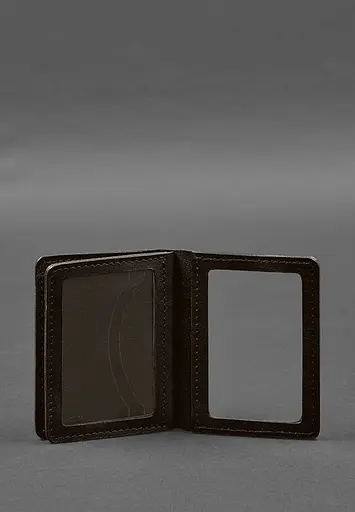 Кожаная обложка для водительского удостоверения, ID и пластиковых карт 2.0 коричневая - фото 4