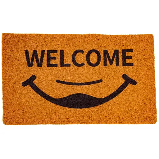 Килимок придверний Yiwu HP-47-9 Welcome прямокутний 70х40 см коричневий - фото 1