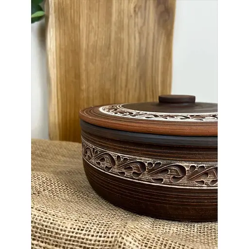 Супник 2.5 літра керамічний (глиняний) різьблений  - фото 8