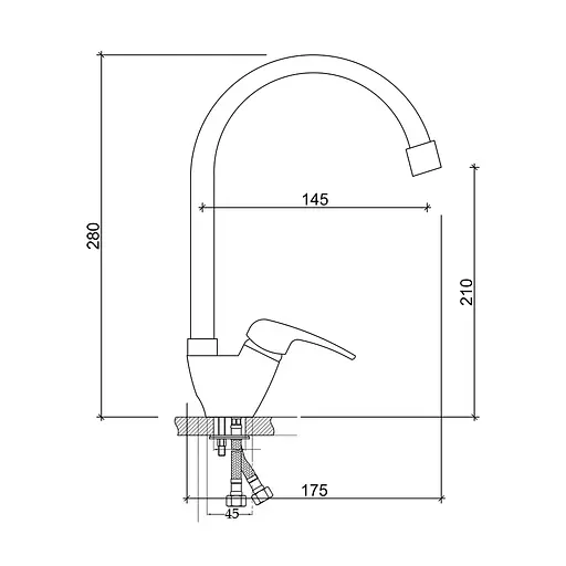 Змішувач для кухні Brinex 36W 007 Білий - фото 2