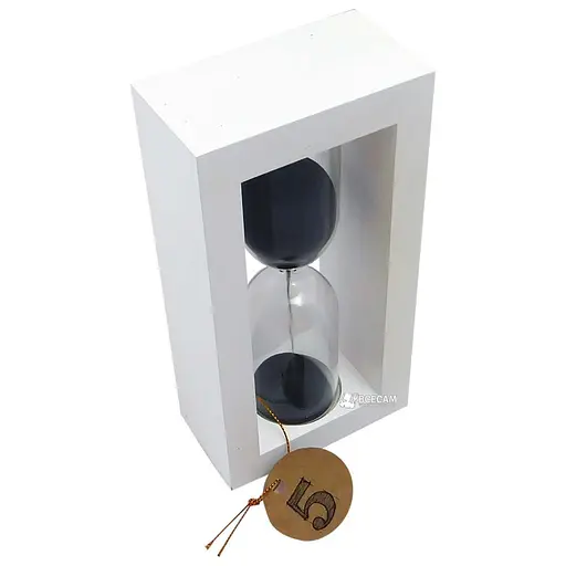 Часы песочные в деревянном корпусе на 5 минут (черный песок) 81823 - фото 4