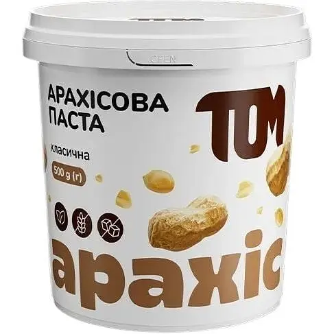 Замінник харчування TOM Арахісова паста класична, 500 грам