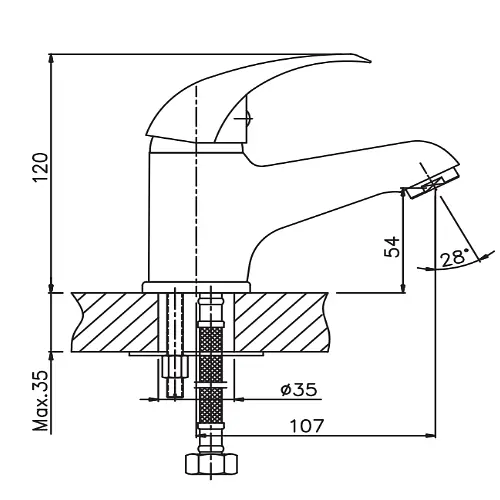 Змішувач для умивальника Haiba PREMIERE 001 (HB0344) - фото 2