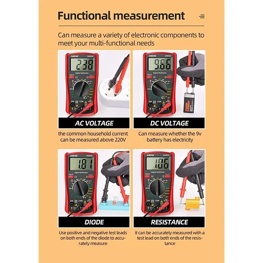 Мультиметр Aneng dm850 - Automatic Professional Digital Multimeter - фото 9