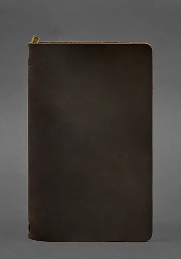 Кожаный блокнот (софт-бук) 8.0 на резинке темно-коричневый Crazy Horse - фото 1