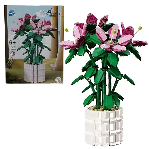 3D конструктор Flowers Лилия на 1189 деталей (25-131) - фото 3