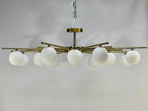 Светодиодная люстра Лучи 5009 (Золотая) на 10 плафонов - фото 2