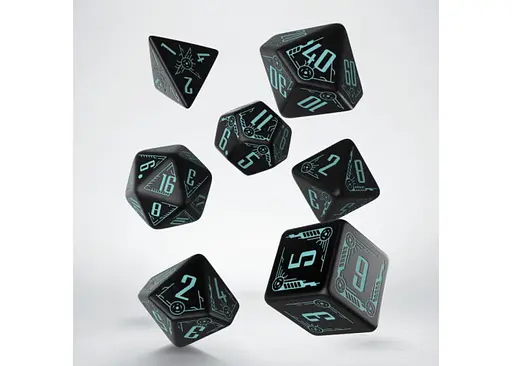 Набір кубиків Galactic Black & blue Dice Set , 7 шт. (SGAL67) - фото 2