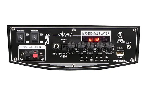 Колонка Big LT-5312 bluetooth + микрофон (380х305х532) BT USB/MP3/FM/BT/TWS black - фото 5