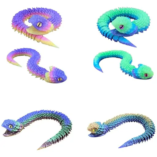 3D Іграшка Змія, 25 см, рухлива, відкриває рот