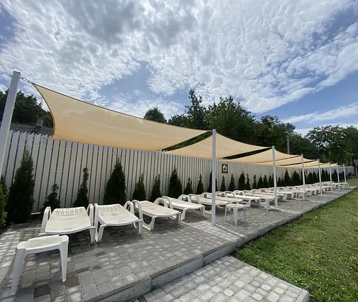 Тент навіс затіняючий прямокутний 2х3м Сітка (Бежевий) - фото 8