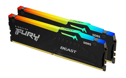 Оперативная память Kingston Fury 64GB (2x32GB) DDR5 5600MHz Beast RGB Black (KF556C40BBAK2-64)