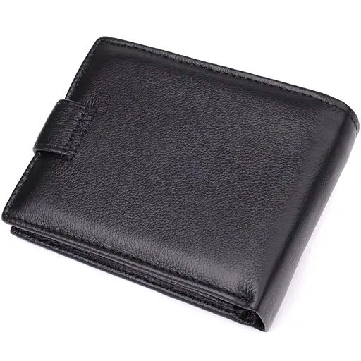 Місткий чоловічий гаманець горизонтальний з натуральної шкіри ST Leather 11.5х9.5х3 см acs0029631 - фото 2