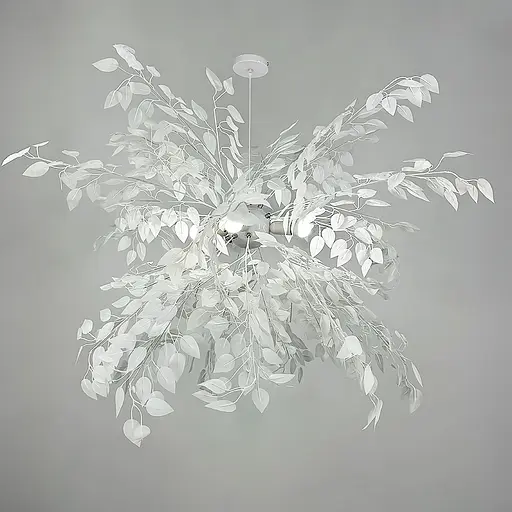 Підвісний білий світильник TRIO у флористичних мотивах d110 см Line.F MJ 185-110 - фото 6