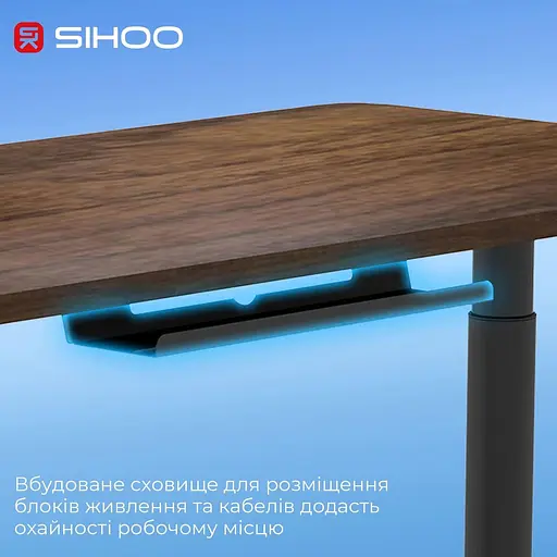 Геймерский стол Sihoo D05 Walnut Black (D05-104/D05-107) - фото 12