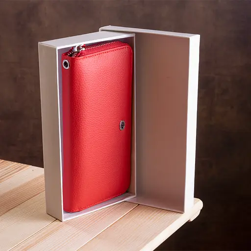 Жіночий шкіряний гаманець-клатч ST Leather 9х18.5 см acs0015898 - фото 8