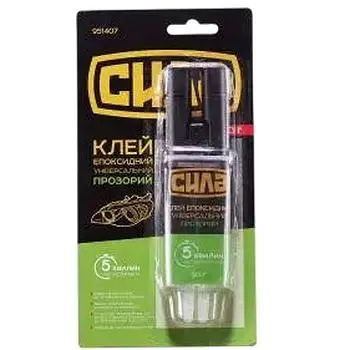 Епоксидний клей Сила двокомпонентний шприць 30 г прозорий - фото 1