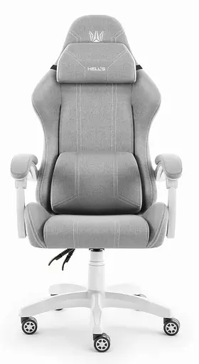 Компьютерное кресло Hell’s HC-1014 Grey-White ткань - фото 1