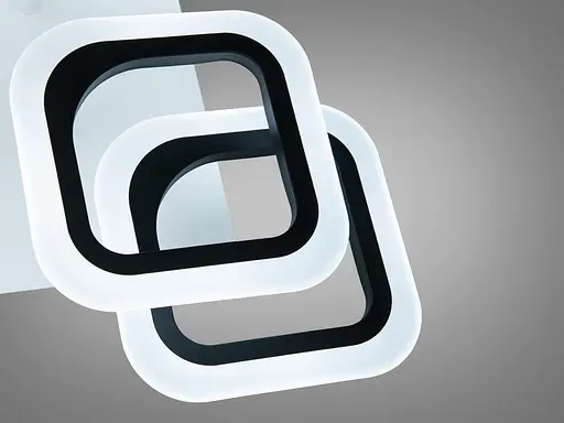 Потолочная LED люстра с пультом, димером, 120W, черная - фото 4