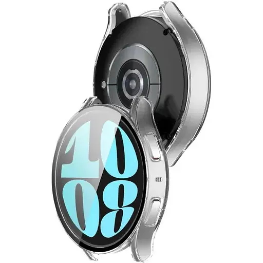 Чехол-накладка DK Пластик Gloss Glass Full Cover для Samsung Galaxy Watch6 (R940 / R945) 44mm (clear) - фото 2