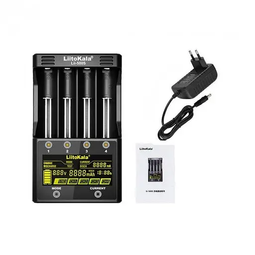 Заряднoe устройство Liitokala Lii-500S на 4 канала (для Ni-MH, Ni-CD, Li-Ion) с блоком питания - фото 10