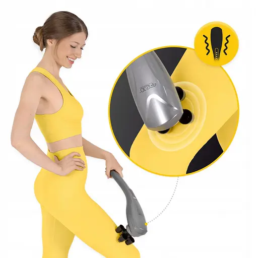 Ручний вібраційний масажер для тіла 4FIZJO Long Stick 7 в 1 4FJ0555 Grey (P-5907739319135) - фото 5