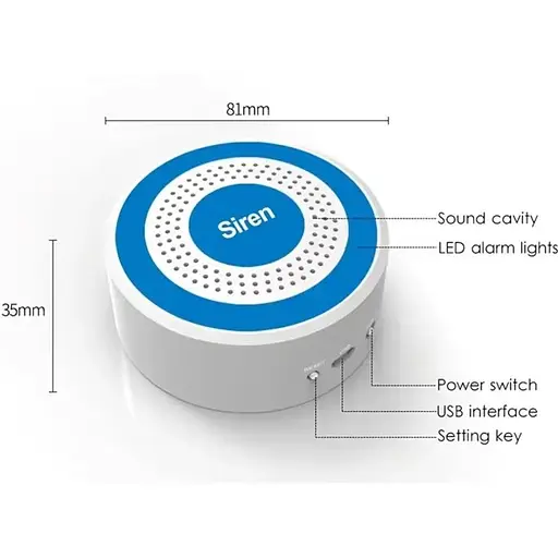 Сирена автономная Digoo DG-ROSA для беспроводных датчиков 433 мГц с аккумулятором - фото 4