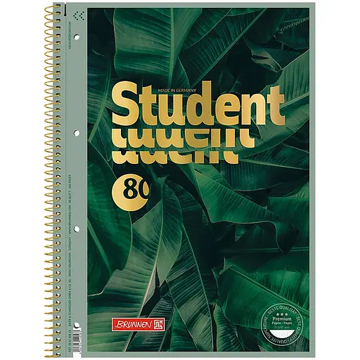 Колледж-блок Brunnen А4 Premium Jungle клетка 80 листов (10-679 28 23)