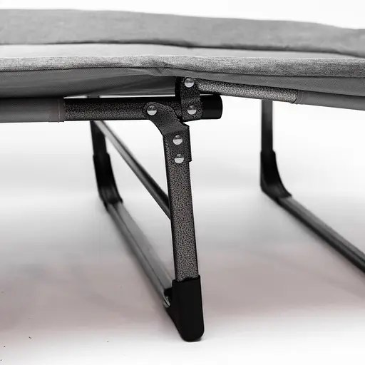 Шезлонг-ліжко Yiwu розкладне регульоване 190х60 см для дачі кемпінгу сірий SJ-0125-190 - фото 6