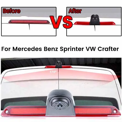 Камера заднего вида Sprinter Crafter transit AHD 720-1080 - фото 2