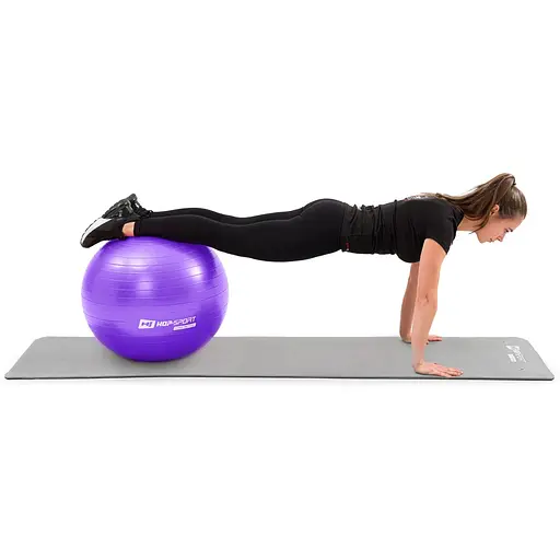 Фитбол Hop-Sport 75см фиолетовый + насос 2020 - фото 4