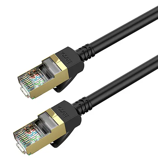 Дата кабель Hoco US02 Level pure copper gigabit ethernet (1m) Black - фото 3