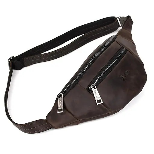 Жіноча шкіряна сумка-бананка Tarwa 31х14х6 см sum0026365 - фото 3