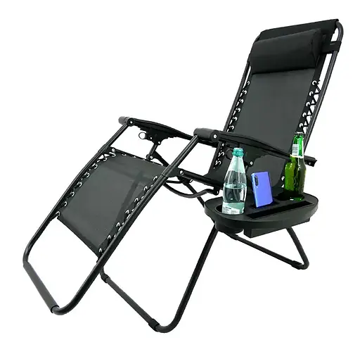Шезлонг Garden Line Relax до 130 кг Black - фото 9