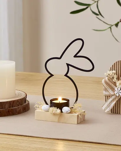 Декоративний об'єкт-підсвічник Заєць BALMAHA - фото 2