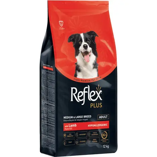 Сухий корм для собак Reflex Plus середніх та великих порід з ягням 12 кг
