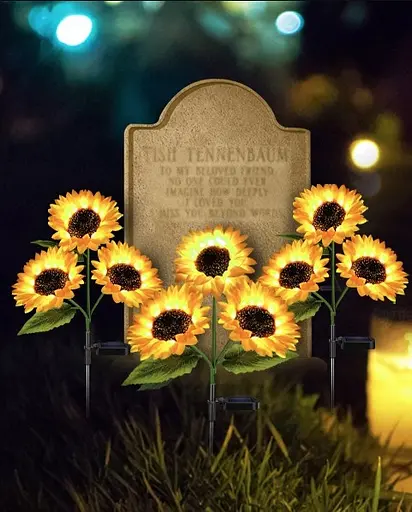 Світильник Sun Lamp із квітами Соняшниками садовий на сонячних батареях 2 шт - фото 7