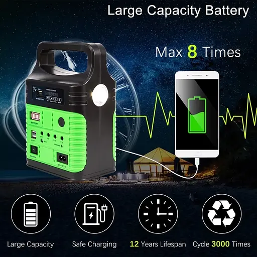 Портативна сонячна станція Solar System + ліхтар - фото 2