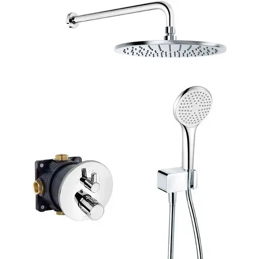 Душова система прихованого монтажу з термостатом Kludi Zenta SL 250 хром 388320545 - фото 1