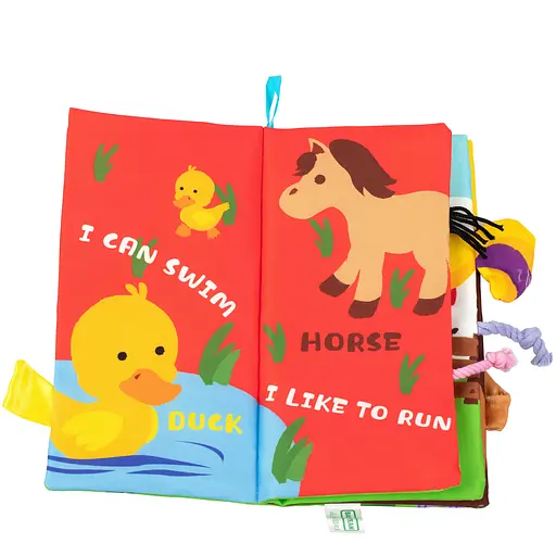 Текстильна іграшка-книжка Baby Team Хвостики (8725_свійські тварини) - фото 3