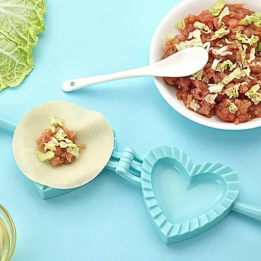 Форма ліплення для пельменів, вареників та равіолі у вигляді серця, Kitchen Master Зелений 85821 - фото 3