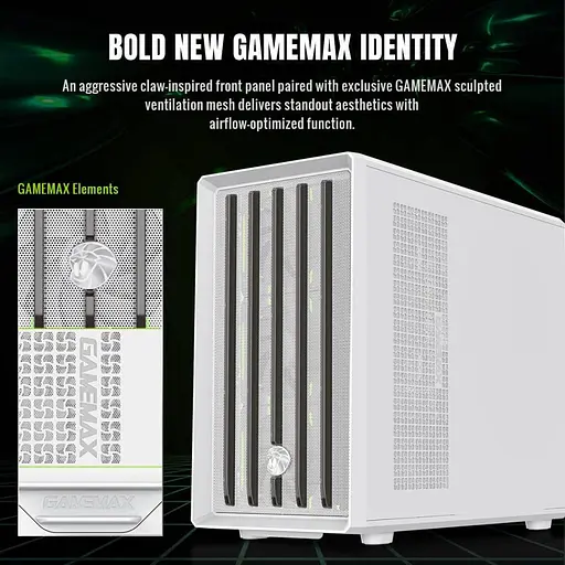 Корпус GameMax CLAW 360 WH RGB White (Claw 360 WH) - фото 8