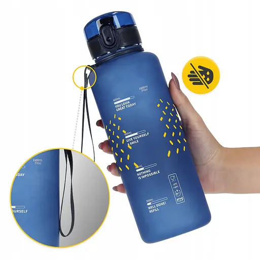 Пляшка для води 4FIZJO спортивна 1000 мл Blue (P-5905973403771) - фото 3